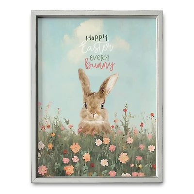 Hoppy Easter Every Bunny Framed Art Print