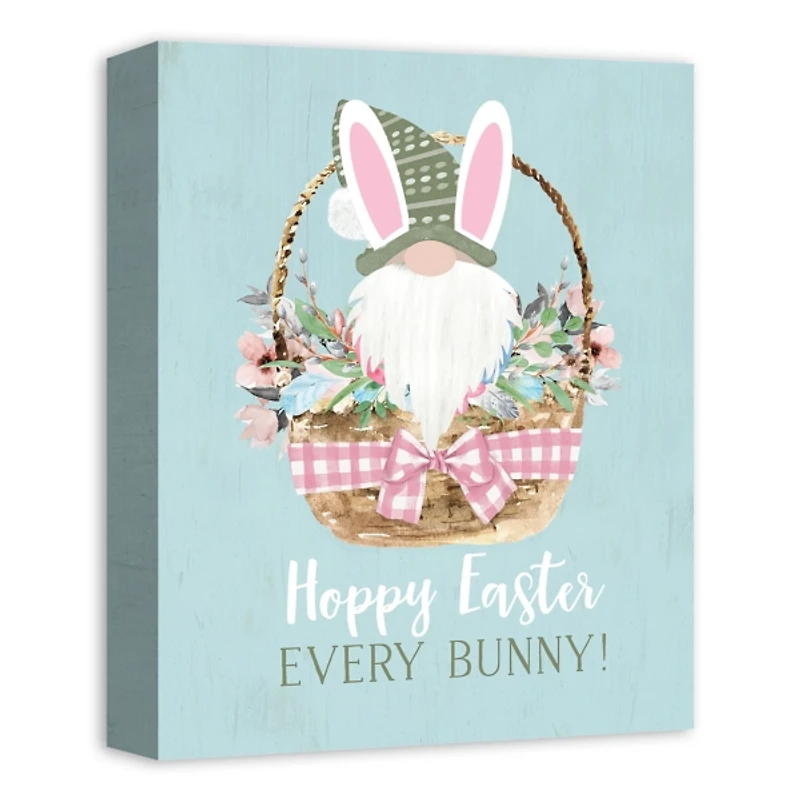 Hoppy Easter Every Bunny Gnome Canvas Art Print