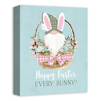 Hoppy Easter Every Bunny Gnome Canvas Art Print