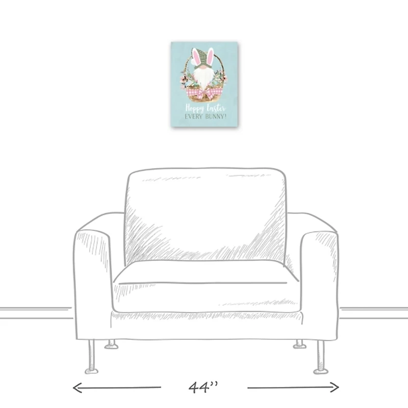Hoppy Easter Every Bunny Gnome Canvas Art Print