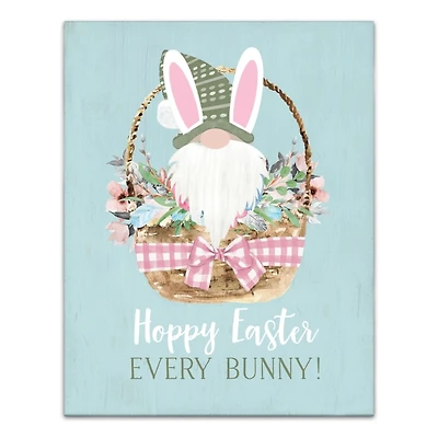 Hoppy Easter Every Bunny Gnome Canvas Art Print