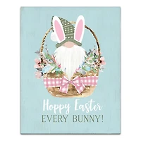 Hoppy Easter Every Bunny Gnome Canvas Art Print