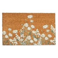 White Wildflowers Doormat