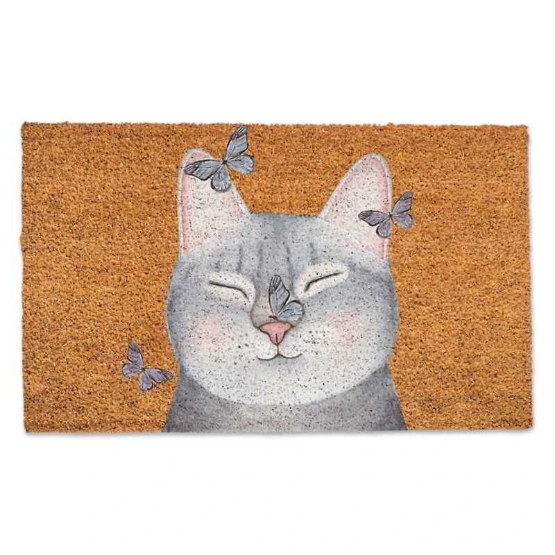 Cat with Butterflies Doormat