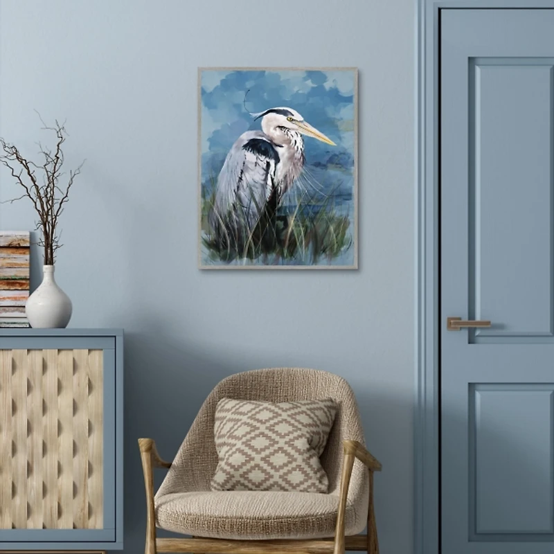 Blue Beauty Framed Canvas Art Print