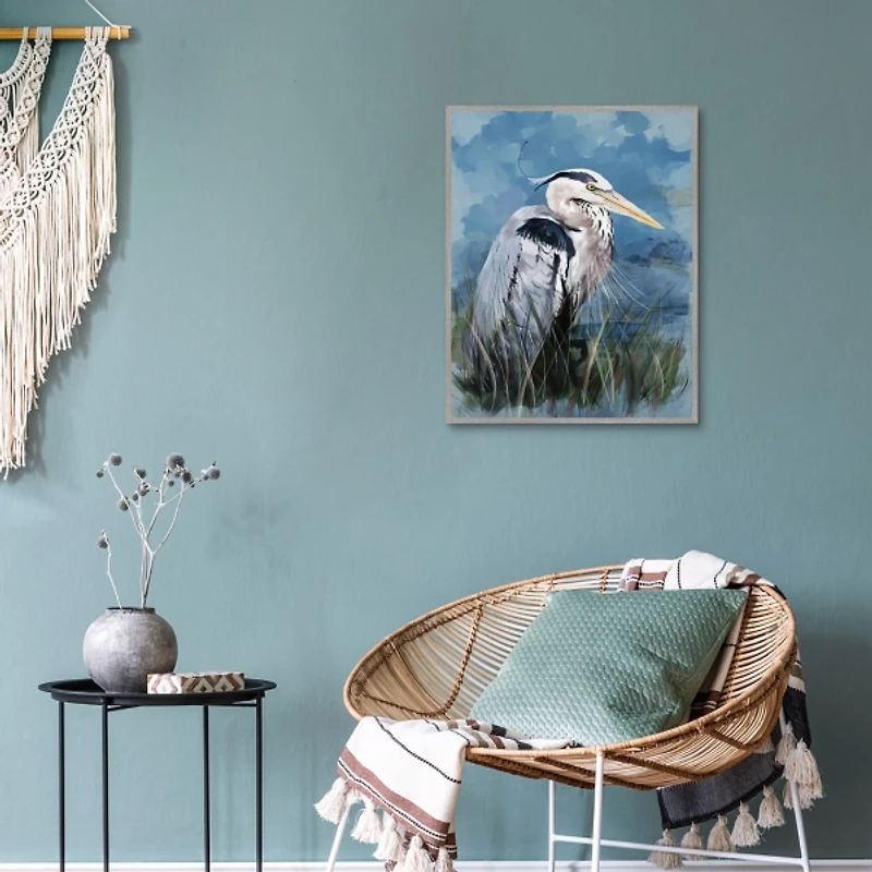 Blue Beauty Framed Canvas Art Print