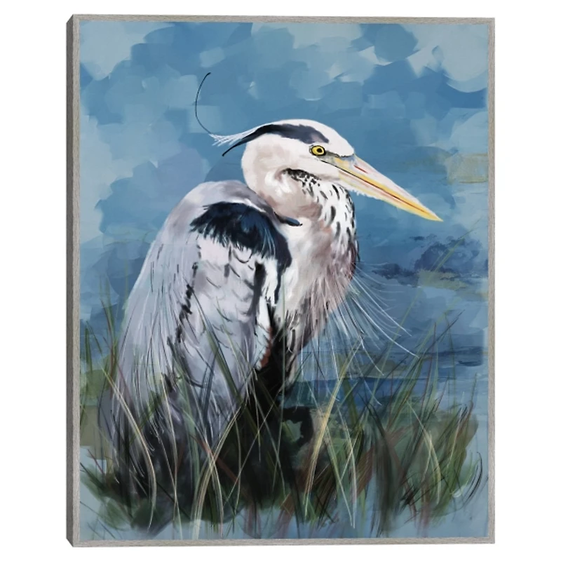 Blue Beauty Framed Canvas Art Print