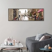 Milano Café Framed Canvas Art Print