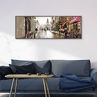 Milano Café Framed Canvas Art Print