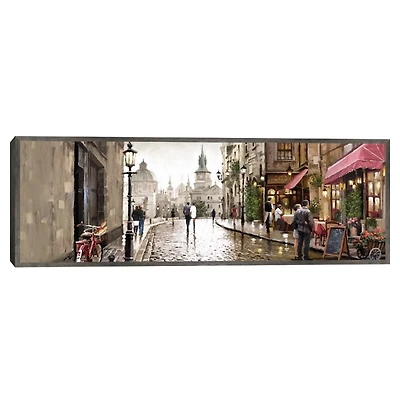 Milano Café Framed Canvas Art Print