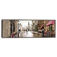 Milano Café Framed Canvas Art Print