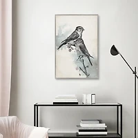 Two Bluebirds Framed Canvas Art Print