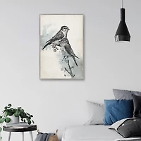 Two Bluebirds Framed Canvas Art Print