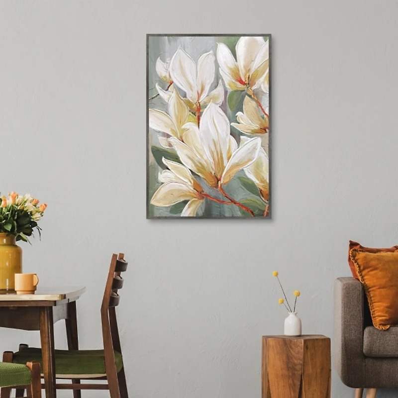 Magnolia Morning Framed Canvas Art Print