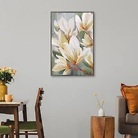 Magnolia Morning Framed Canvas Art Print