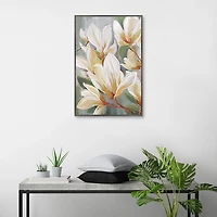 Magnolia Morning Framed Canvas Art Print