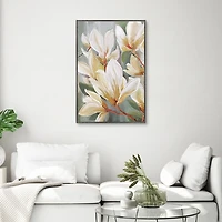 Magnolia Morning Framed Canvas Art Print