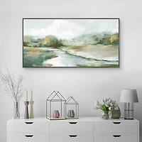 Harmony of Green Hues Framed Canvas Art Print