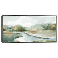 Harmony of Green Hues Framed Canvas Art Print
