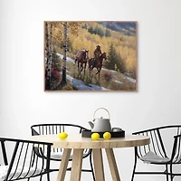 Cowboy Morning Framed Canvas Art Print