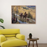 Cowboy Morning Framed Canvas Art Print