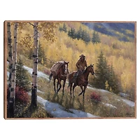 Cowboy Morning Framed Canvas Art Print