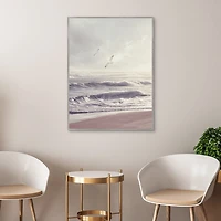 Wind and Sea Framed Canvas Art Print