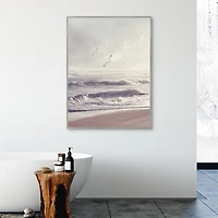 Wind and Sea Framed Canvas Art Print