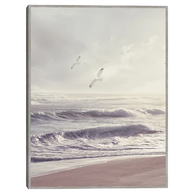 Wind and Sea Framed Canvas Art Print