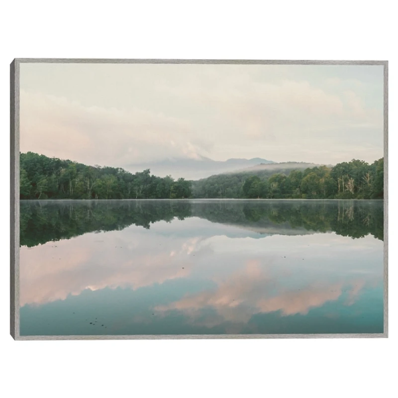 Turquoise Lake Framed Canvas Art Print