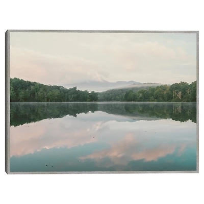 Turquoise Lake Framed Canvas Art Print