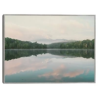 Turquoise Lake Framed Canvas Art Print