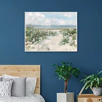 Wildflower Beach Framed Canvas Art Print