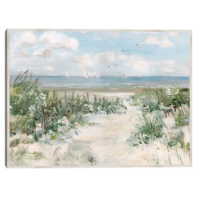 Wildflower Beach Framed Canvas Art Print