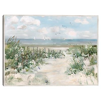 Wildflower Beach Framed Canvas Art Print
