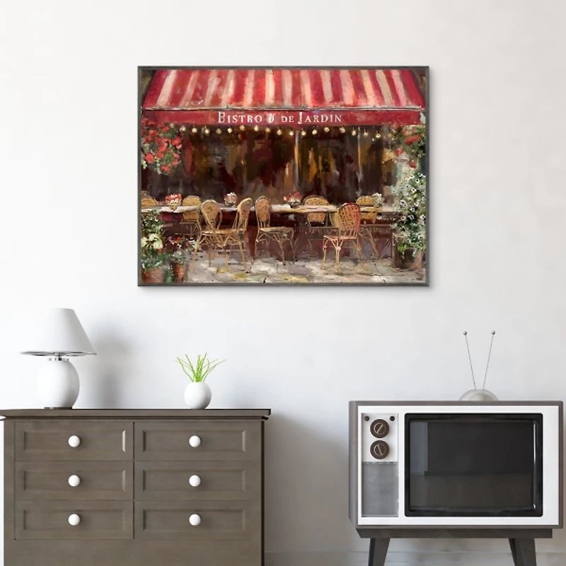 Al Fresco Bistro Framed Canvas Art Print