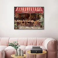 Al Fresco Bistro Framed Canvas Art Print