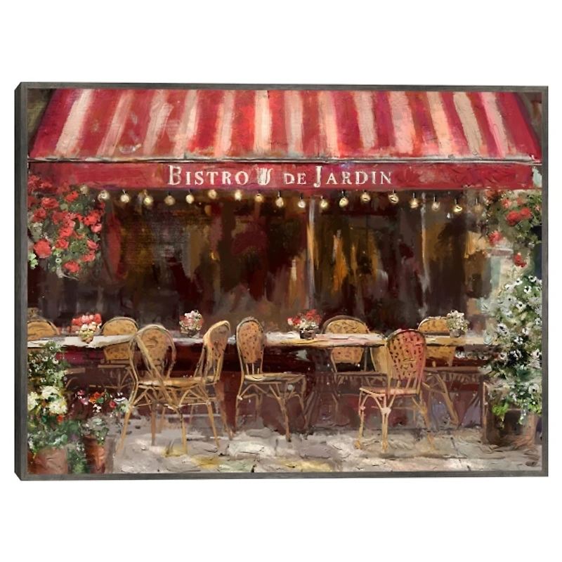 Al Fresco Bistro Framed Canvas Art Print