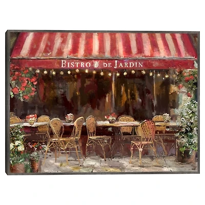 Al Fresco Bistro Framed Canvas Art Print