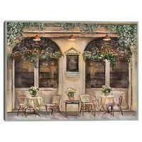 Al Fresco Cafe Framed Canvas Art Print
