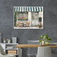 Al Fresco Italian Cafe Framed Canvas Art Print