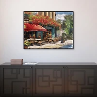 Al Fresco Trattoria Framed Canvas Art Print