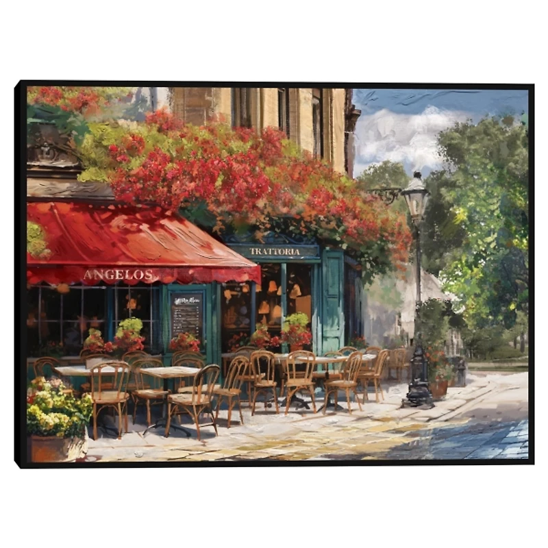 Al Fresco Trattoria Framed Canvas Art Print
