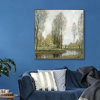 Down by the Water Framed Canvas Art Print