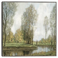 Down by the Water Framed Canvas Art Print