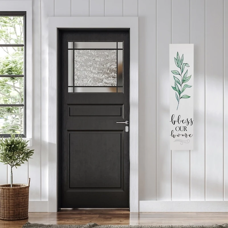 White Bless Our Home Porch Board