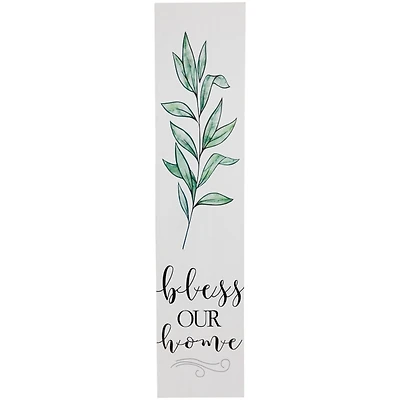 White Bless Our Home Porch Board