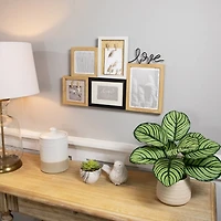 Natural Wood Love Collage Picture Frame