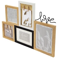 Natural Wood Love Collage Picture Frame