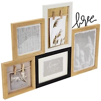 Natural Wood Love Collage Picture Frame